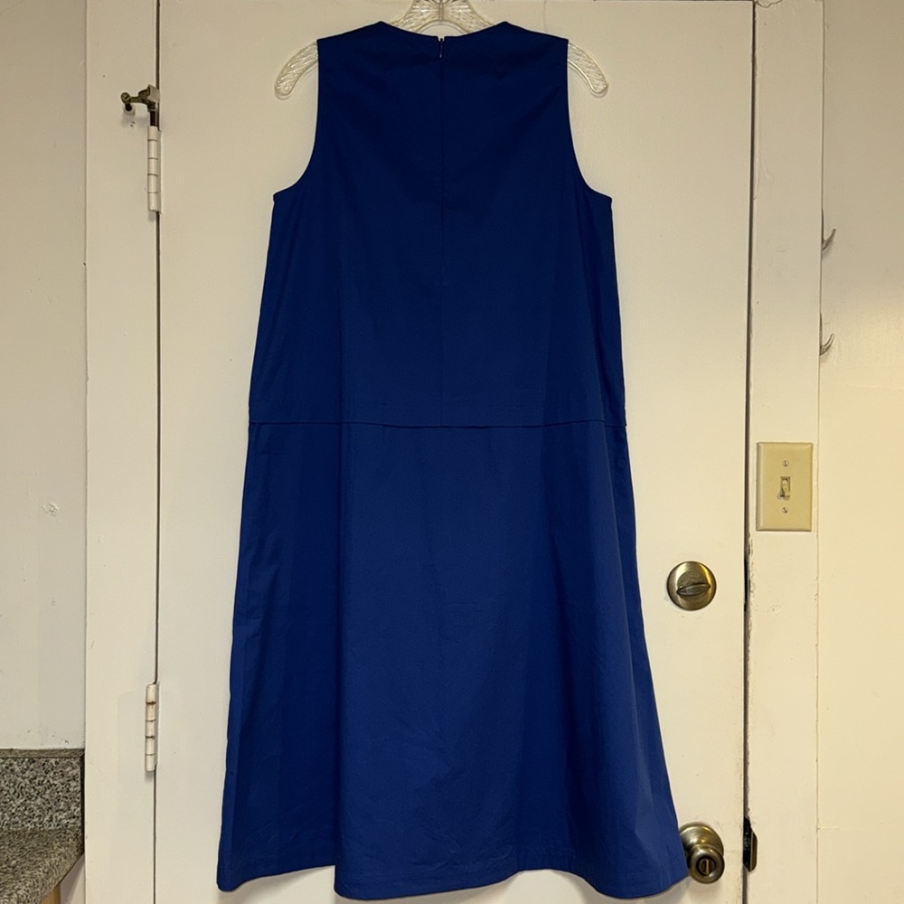 EVERLANE The Clean Cotton A-Line Dress Ultramarine Blue Sz 2 - Picture 9 of 12